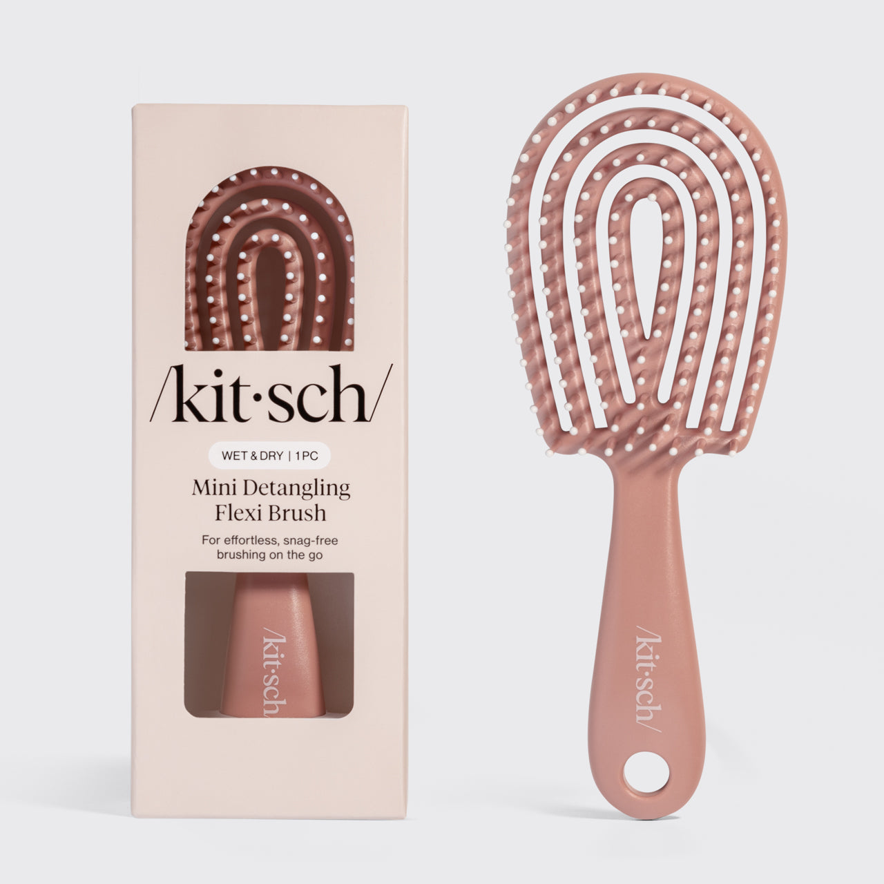 Haze Blue Detangling Flexi Brush - Mini - Terracotta Detangling Flexi Brush - Mini